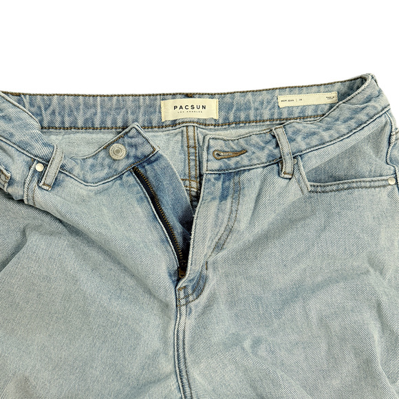 PacSun Straight leg denim jeans 28” high rise jeans in Blue - Picture 4 of 6